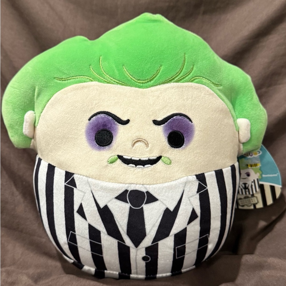 Squishmallows Beetlejuice plush pillow. NWT 10in.
